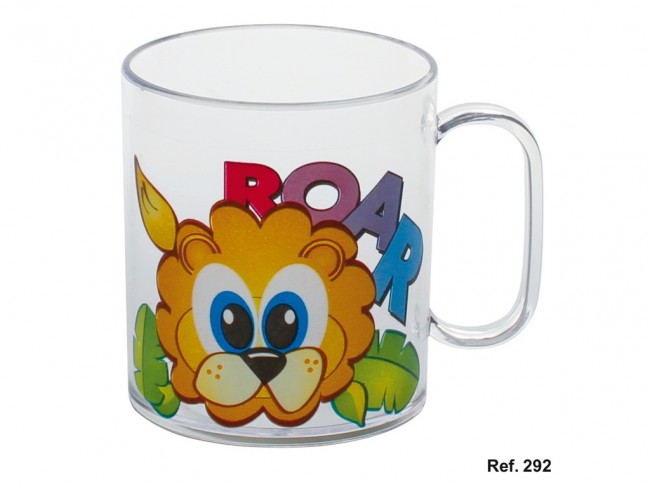 BICCHIERE BIMBI COSMOPLAST DECORATO CON MANICO