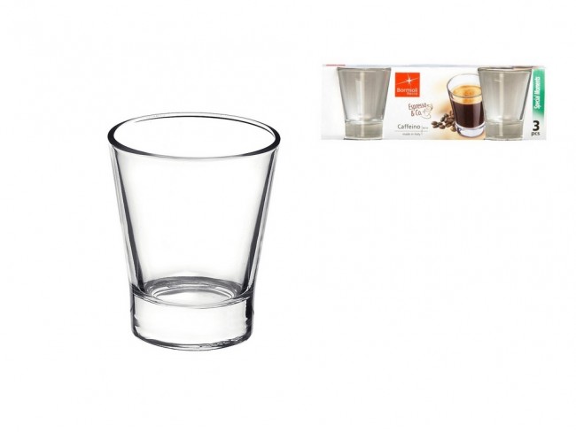 BICCHIERINI CAFFEINO BORMIOLI 9 CL. X 3