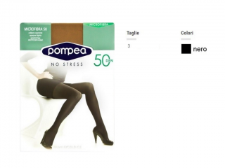 POMPEA COLLANT MICROFIBRA 50 NERO TAGLIA 3 M
