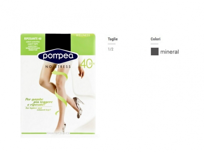 POMPEA COLLANT RIPOSANTE 40 MINERAL TAGLIA 1/2 S