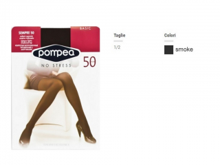 POMPEA COLLANT SEMPRE 50 SMOKE TAGLIA 1/2 S