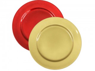 SOTTOPIATTO NATALIZIO ORO/ROSSO CM 33 KASAVIVA
