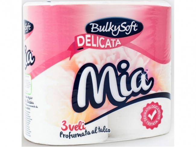 CARTA IGIENICA BULKY SOFT MIA PROFUMATA TALCO 4 ROTOLI