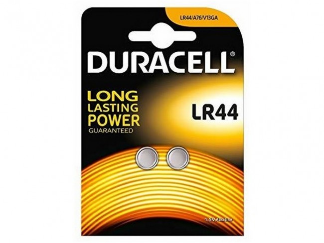 BATTERIA PILA DURACELL ALCALINA LR44 BLISTER 2 PZ.