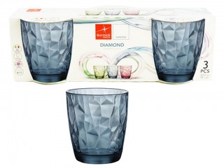 BICCHIERI BORMIOLI DIAMOND ACQUA BLU 30.5 CL X 3