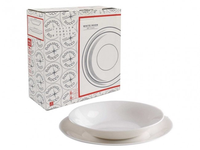 SERVIZIO PIATTI 12 PZ BORMIOLI ARCOPAL WHITE MOON