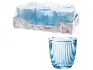 BICCHIERI BORMIOLI LINE BLU ACQUA CL. 29 X 6