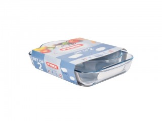 PIROFILA VETRO PYREX SET 2 PZ CM  35+CM 30