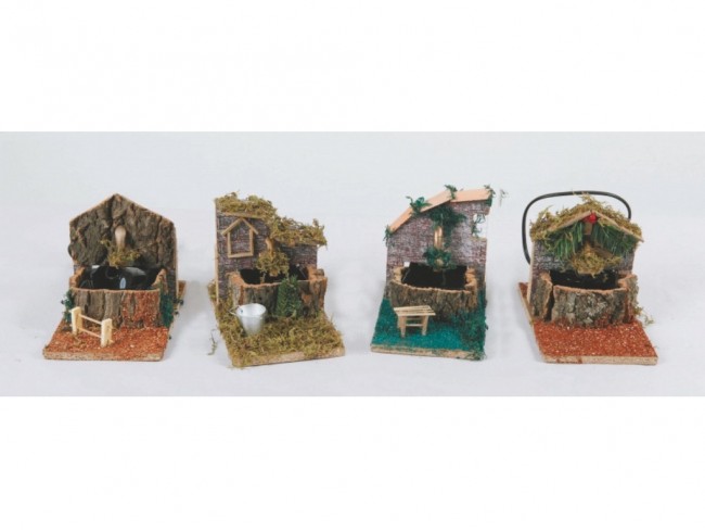 PRESEPE FONTANA CON POMPA ELETTRICA CM. 12X19