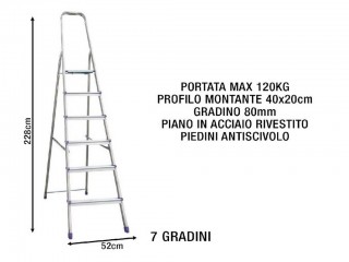 SCALA ALLUMINIO DOMINA SICOS 7 GRADINI