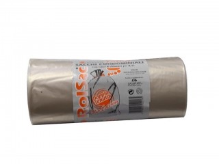 SACCHI PATTUMIERA 10 PZ. NEUTRO AMBRATO CM. 80X120 KASAVIVA