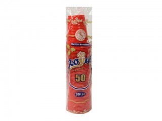 BICCHIERI MONOUSO ROYAL ROSSI CC. 200 X 50 PZ.