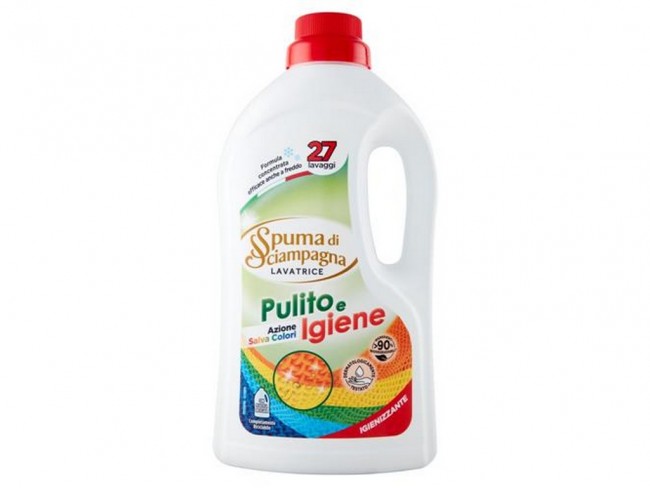SPUMA DI SCIAMPAGNA LAVATRICE 27 LAVAGGI PULITO E IGIENE
