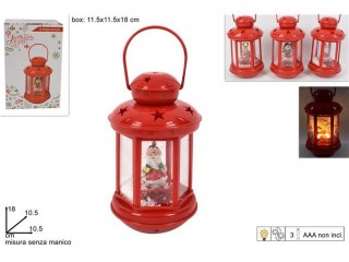 LANTERNA PLASTICA CON LUCE E MOVIMENTO NEVE CM 18