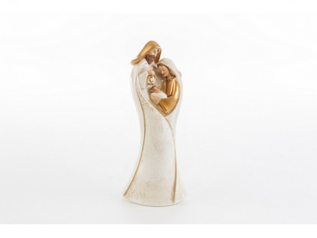 SACRA FAMIGLIA PORCELLANA ORO LE STELLE CM 21