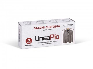 BUSTARMADIO SACCHI CUSTODIA ABITI 3 PZ. CM. 66X100