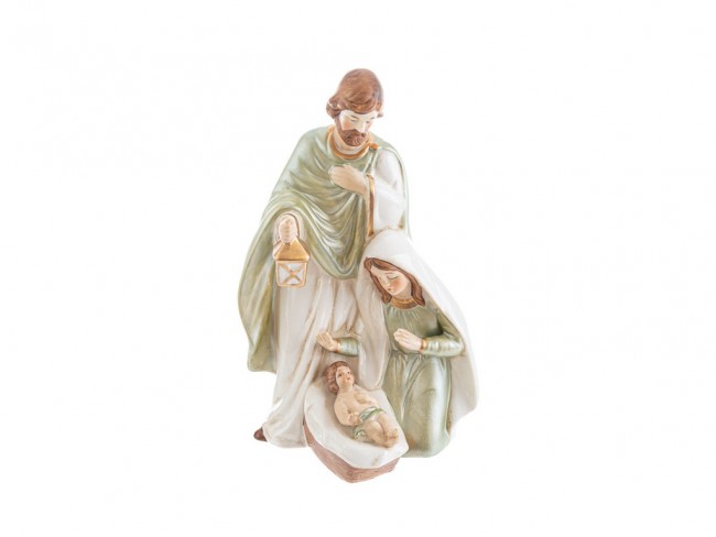 SACRA FAMIGLIA PORCELLANA LE STELLE CM 12X9X20