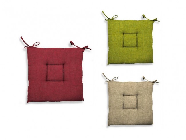 CUSCINI GEMITEX CRETA 2 PZ. COLORI BEIGE/ROSSO/VERDE CHIARO