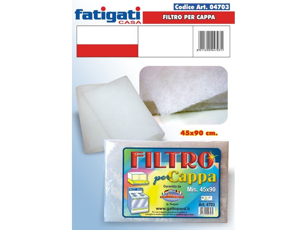 FILTRO CAPPA FATIGATI CM. 45X90 - 04703