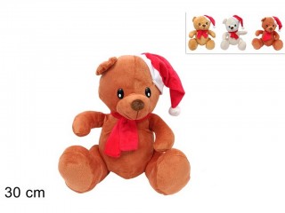 PELUCHE ORSACCHIOTTO NATALIZIO CM. 30