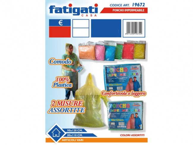 IMPERMEABILE PONCHO TRASPARENTE