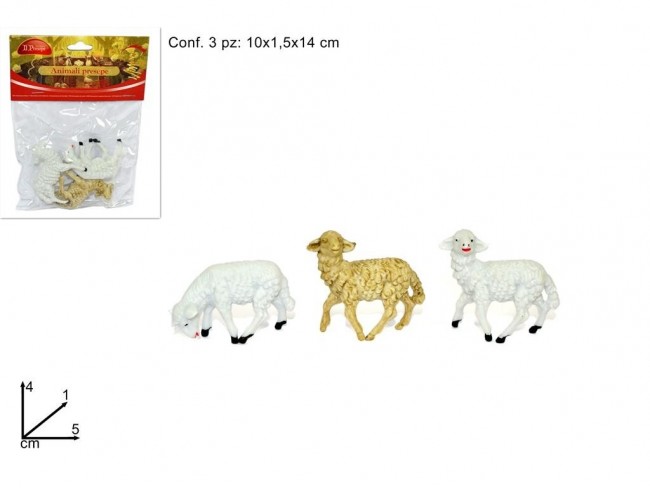 PRESEPE BUSTA PECORELLE 3 PZ.