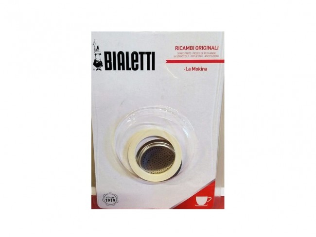 RICAMBI ORIGINALI BIALETTI 1 GUARNIZIONE+PIASTRINA MOKINA