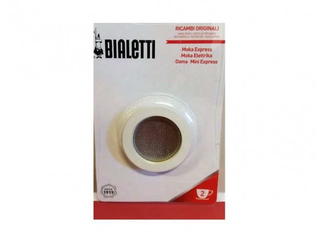 RICAMBI ORIGINALI BIALETTI 3 GUARNIZIONI+PIASTRINA TZ. 2