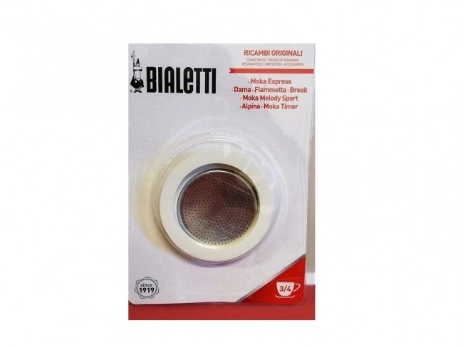 RICAMBI ORIGINALI BIALETTI 3 GUARNIZIONI+PIASTRINA TZ. 3