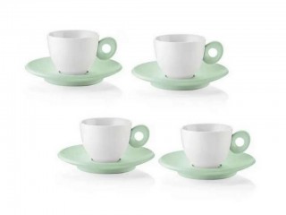TAZZINE CAFFE' CON PIATTINO GUZZINI EVERYDAY SET 4 PZ.