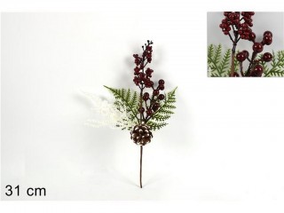NATALE SPILLONE BACCHE ROSSE CM. 31
