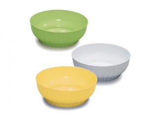 INSALATIERA PLASTICA COSTOLATA CM. 26 BIANCO/COLOR