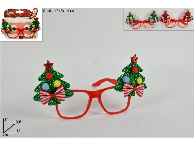OCCHIALI ALBERI DI NATALE CON PALLINE
