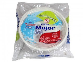 PIATTI PLASTICA RIUTILIZZABILI MAJOR 20 PZ. FONDI
