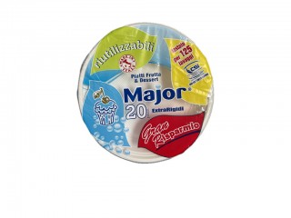 PIATTI PLASTICA RIUTILIZZABILI MAJOR 20 PZ. FRUTTA