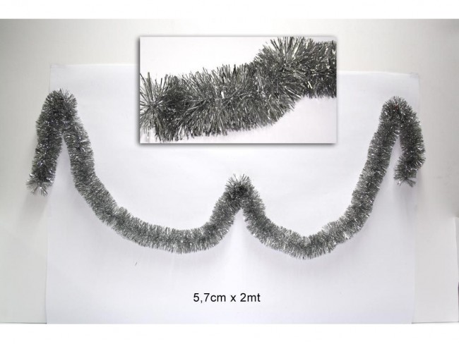 NATALE FILO ADDOBBO 2 MT. ARGENTO