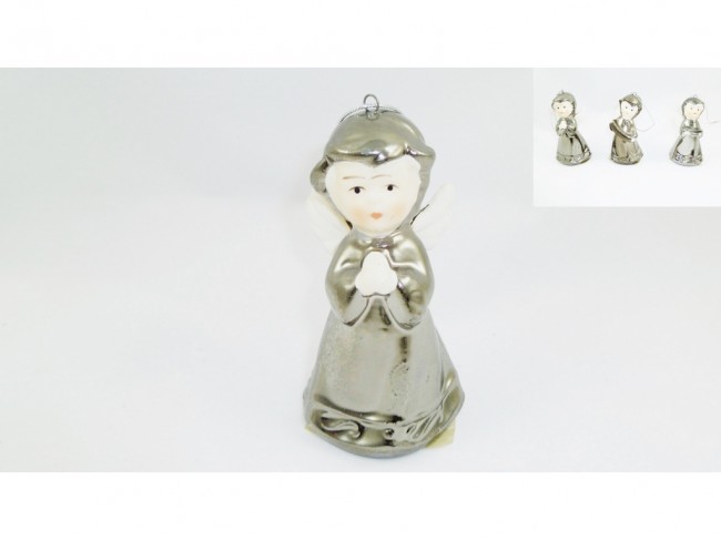 NATALE ANGELO APPENDINO DECORATIVO SILVER