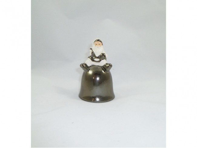 NATALE CAMPANA BABBO NATALE SILVER