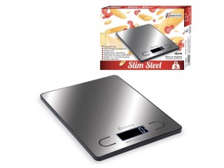 BILANCIA CUCINA DIGITALE KASAVIVA RETTANGOLARE SLIM STEEL KG 5