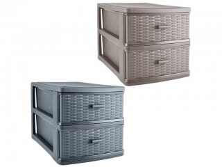 CASSETTIERA PLASTICA RATTAN 2 CASSETTI KASAVIVA