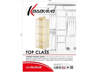 SCATOLA BIANCHERIA KASAVIVA TOP CLASS 4 RIPIANI BEIGE CM. 84X30X30