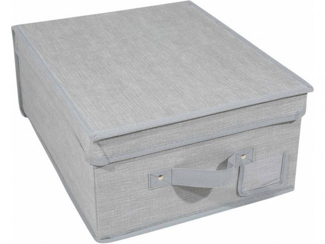 SCATOLA BIANCHERIA KASAVIVA TOP CLASS MEDIA GRIGIO CM. 40X33X18