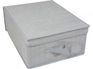 SCATOLA BIANCHERIA KASAVIVA TOP CLASS MAXI GRIGIO BASSA CM. 50X40X15