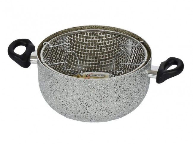 FRIGGITRICE ANTIADERENTE KASAVIVA CUOCA STONE CM 24