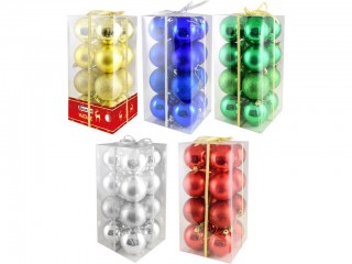 PALLINE CM. 7 COLORI ASSORTITI BOX 16 PZ.