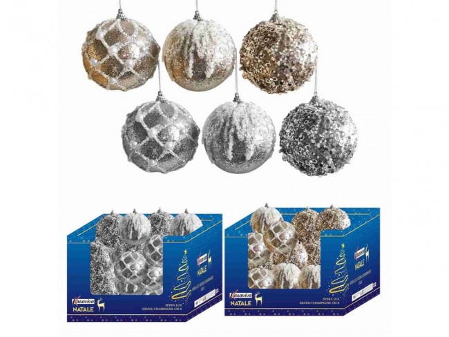 PALLINA LUX CM. 8 SILVER/CHAMPAGNE