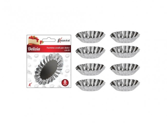 FORMINE DOLCI LATTA DELIZIA KASAVIVA CM. 8 OVALI SET 8 PZ.
