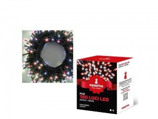 LUCI NATALE KASAVIVA 180 LUCI LED BIANCO/ROSSO