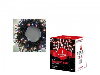 LUCI NATALE KASAVIVA 300 LUCI LED BIANCO/ROSSO
