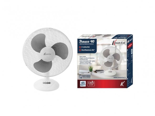 VENTILATORE KASAVIVA FRESCO DA TAVOLO 45W CM. 40